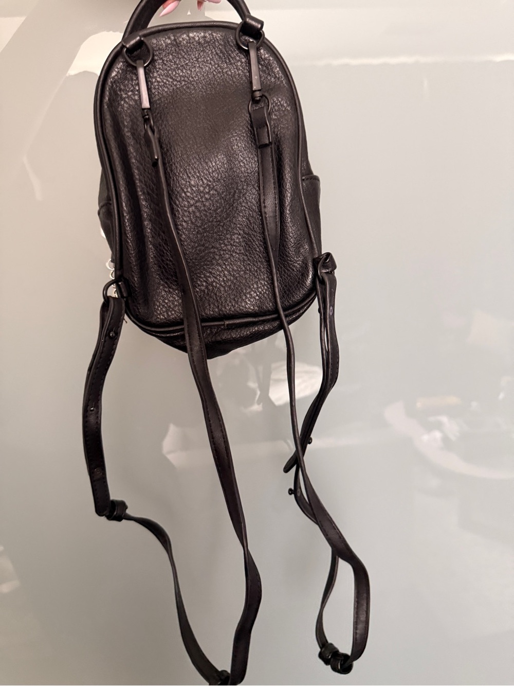 ALDO Black Textured Mini Backpack - Picture 2 of 2